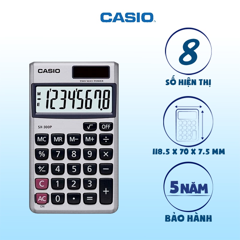 Máy tính CASIO SX 300P chính hãng bảo hành 5 năm