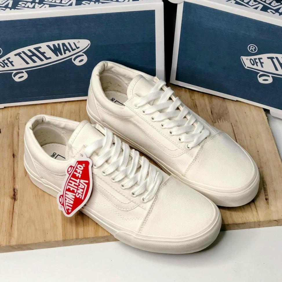 ☝️🏻 Giày Vans Old Skool All White - Full Trắng