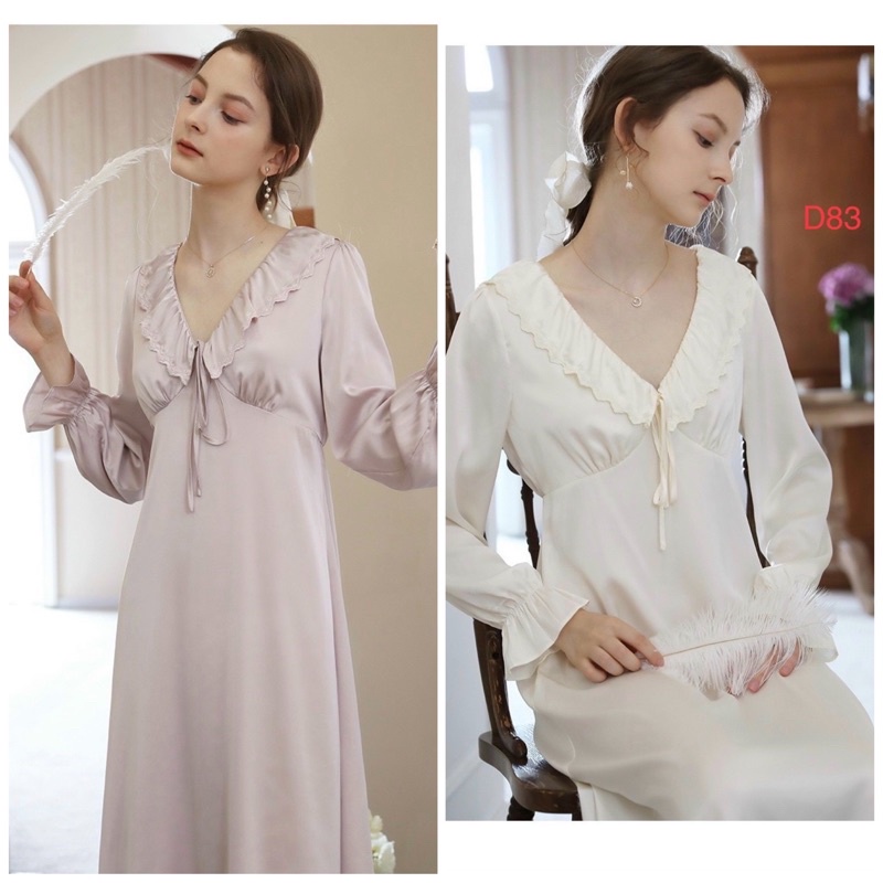 ĐẦM TIỂU THƯ SATIN LỤA CAO CẤP BUỘC NƠ