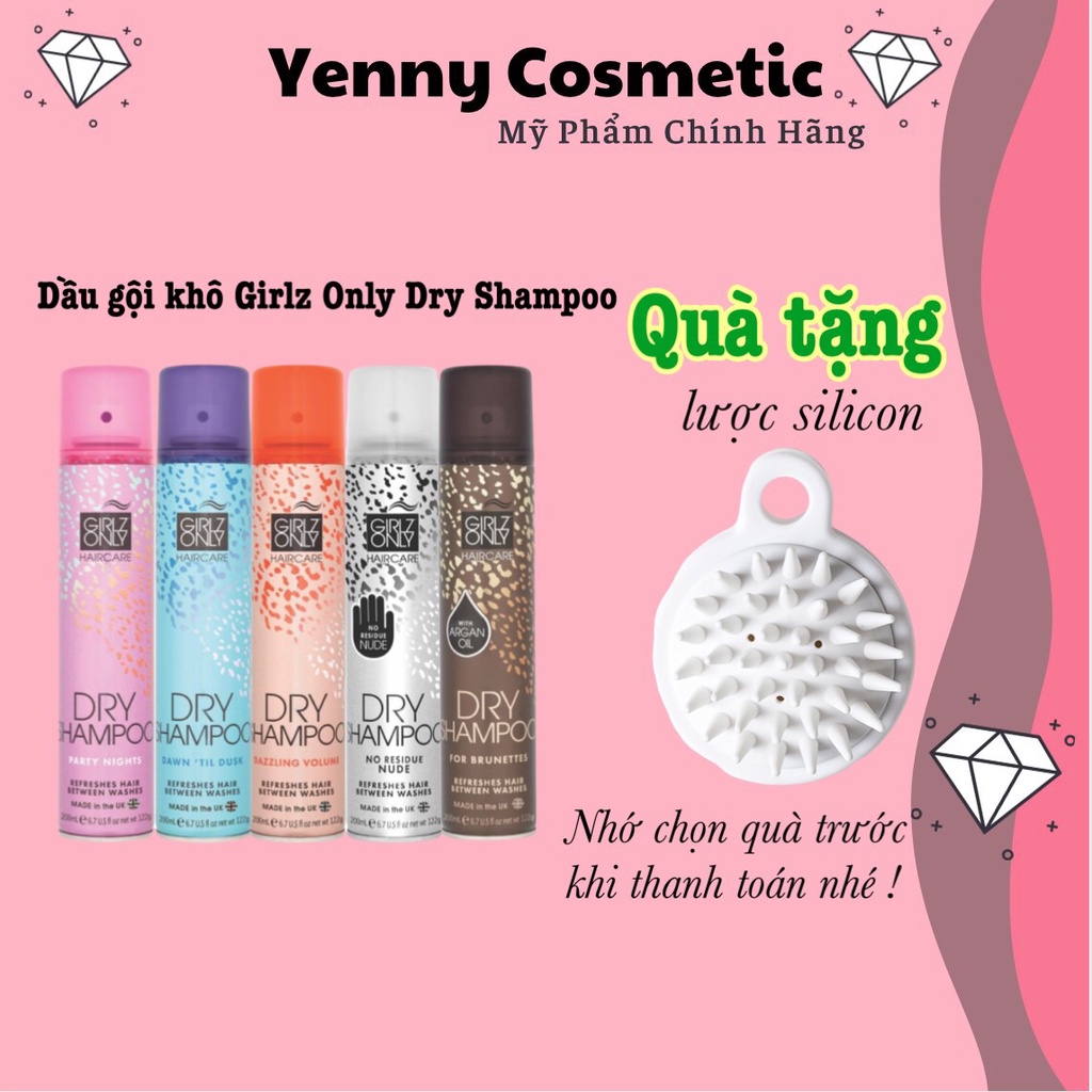 Dầu Gội Khô Girlz Only Dry Shampoo 200ml