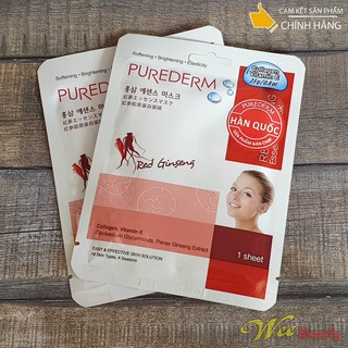 Mặt Nạ Giấy Dưỡng Da Nhân Sâm Purederm [01 Miếng/Gói] [Hàn Quốc]