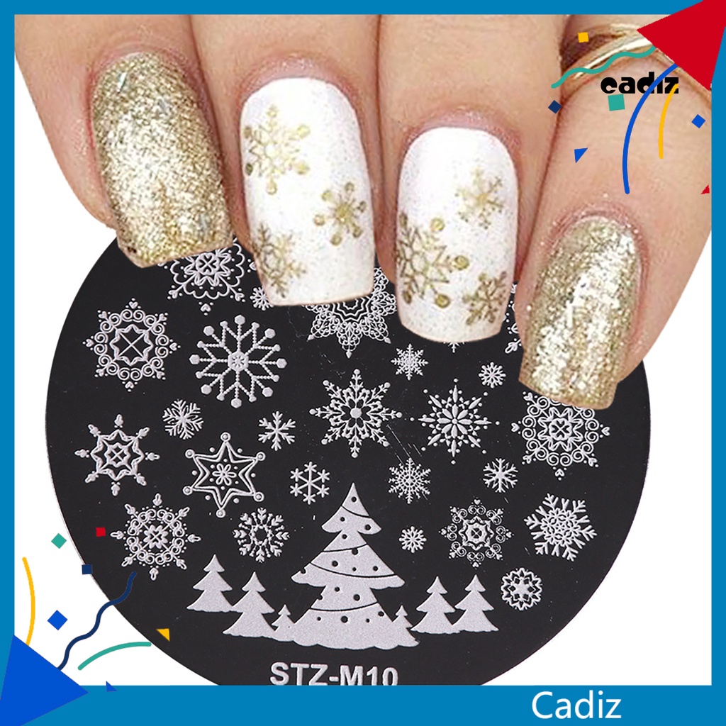 Set 5 Khuôn Tròn In Móng Nghệ Thuật Chủ Đề Giáng Sinh