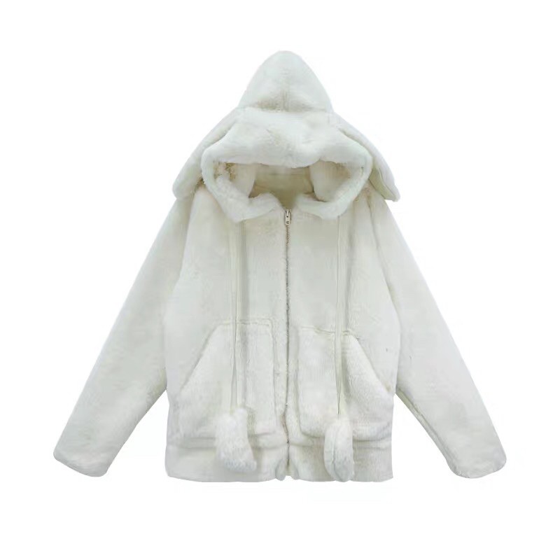 Áo khoác lông tai thỏ rất vui mắt hàng Quảng Châu | BigBuy360 - bigbuy360.vn