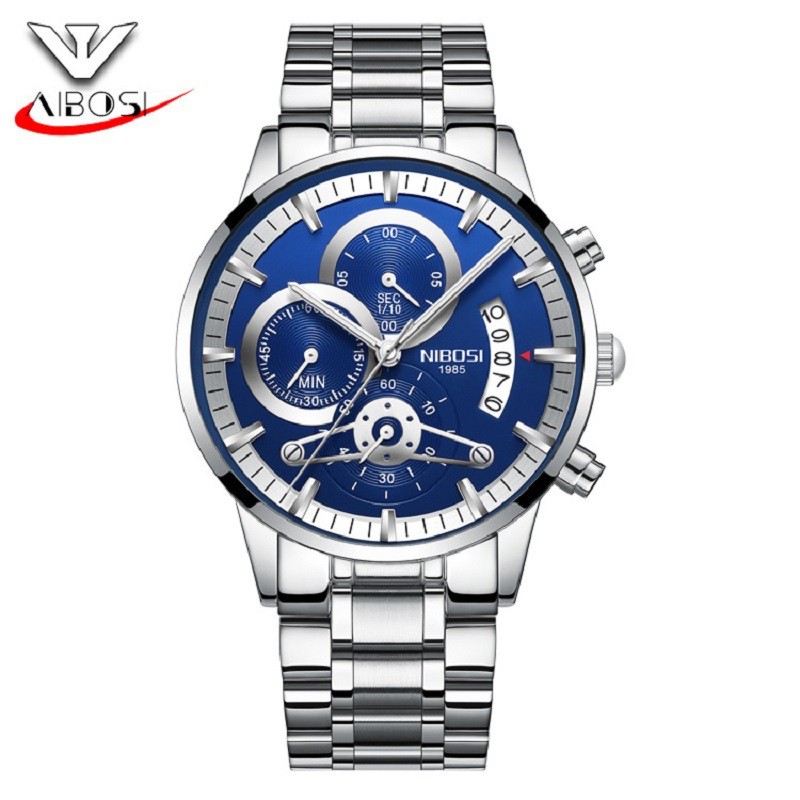 Đồng hồ Nibosi 2309-1 dây thép chạy full 6 kim | BigBuy360 - bigbuy360.vn