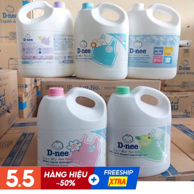 [ TP. HCM ] Nước giặt Dnee Thái Lan chuẩn tem Đại Thịnh can to 3000ml