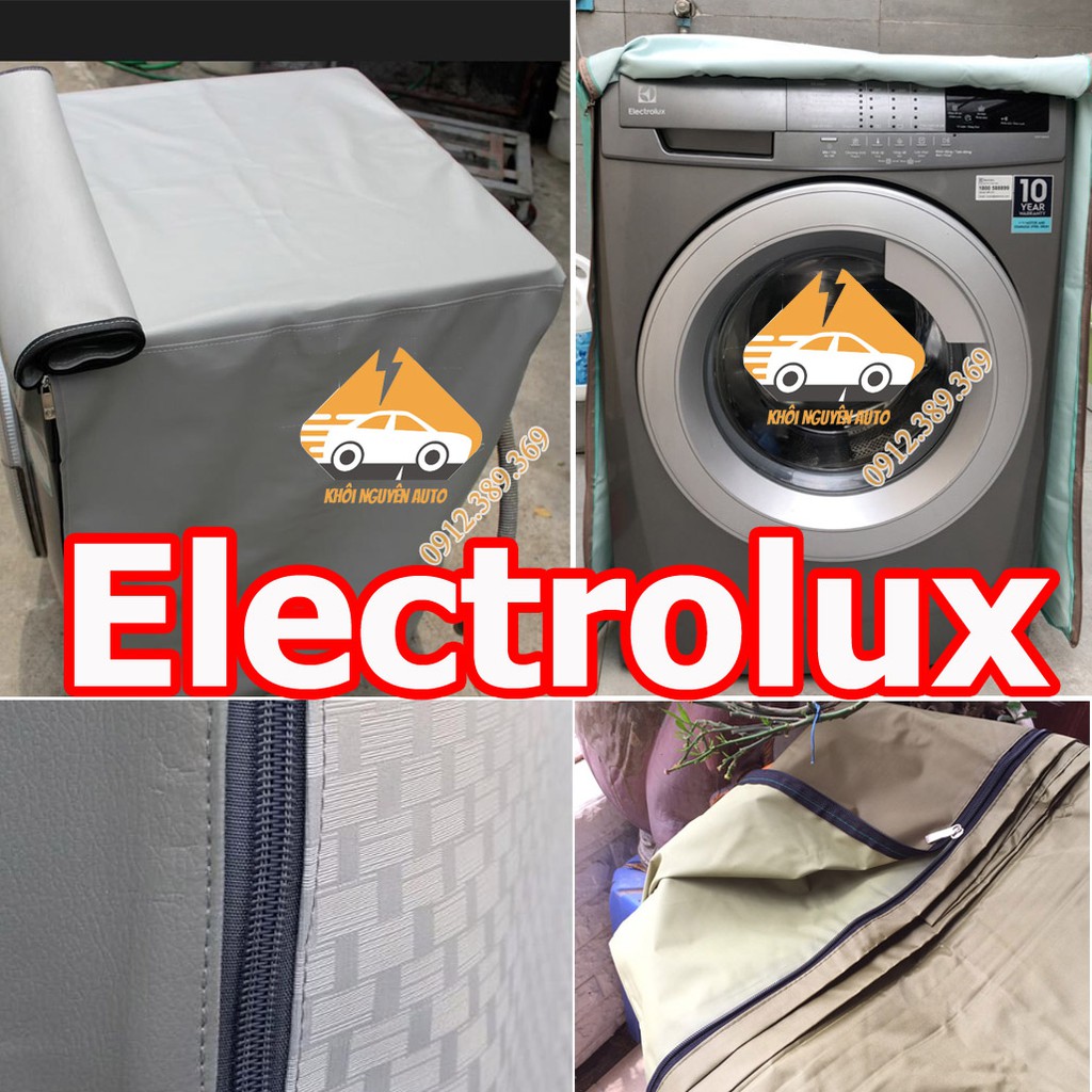 Bạt phủ máy giặt  Cao Cấp Electrolux Vải Dù 3 Lớp Siêu Bền Chống Mưa Nắng Nóng Từ 7kg đến 15kg