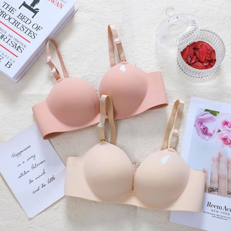 Áo lót nâng ngực cao su non lông vũ sang xịn mịn đệm bàn tay 3cm