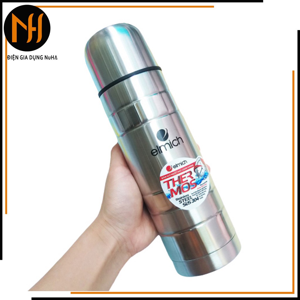 Bình giữ nhiệt Elmich Inox 304 thiết kế 3 lớp an toàn sức khỏe, dung tích 500ml /750ml /1000ml SX tại Cộng Hòa Séc