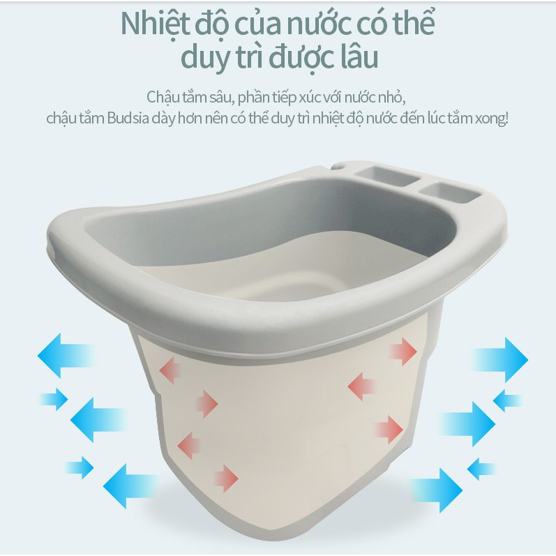 Bồn tắm cao cấp cho bé từ 8 tháng ~ 6 tuổi kích thước lớn chất liệu an toàn nhập khẩu Budsia HQ