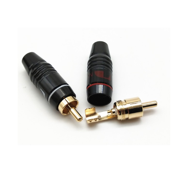 1 cặp Jack RCA hoa sen-AV đực NAKAMICHI cao cấp lỗ 6.4