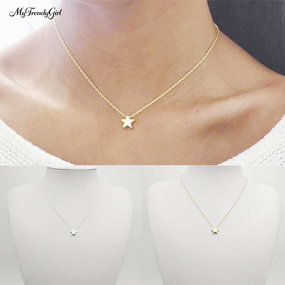 Vòng cổ choker hợp kim mặt hình ngôi sao nhỏ