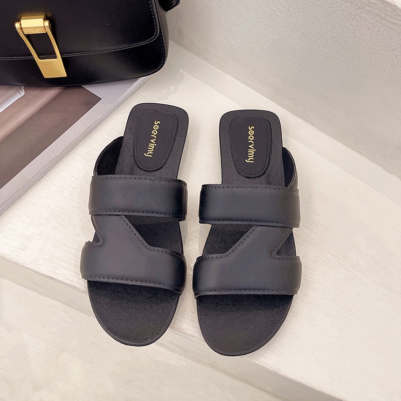 Giày Sandal Đế Bằng Chống Trượt Thời Trang Đi Biển Mùa Hè