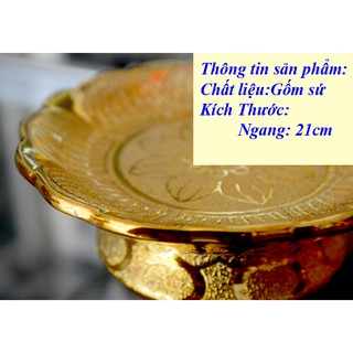 Dĩa trái cây thờ cúng kim sa vàng
