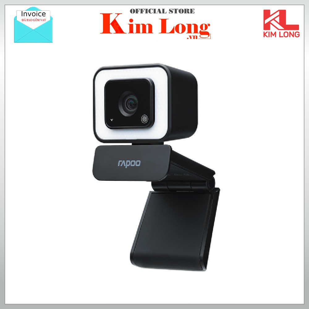 Webcam Rapoo C270L  FullHD (1920 x 1080p), 105 độ, Led trợ sáng - Hàng chính hãng - Bảo Hành 24 Tháng