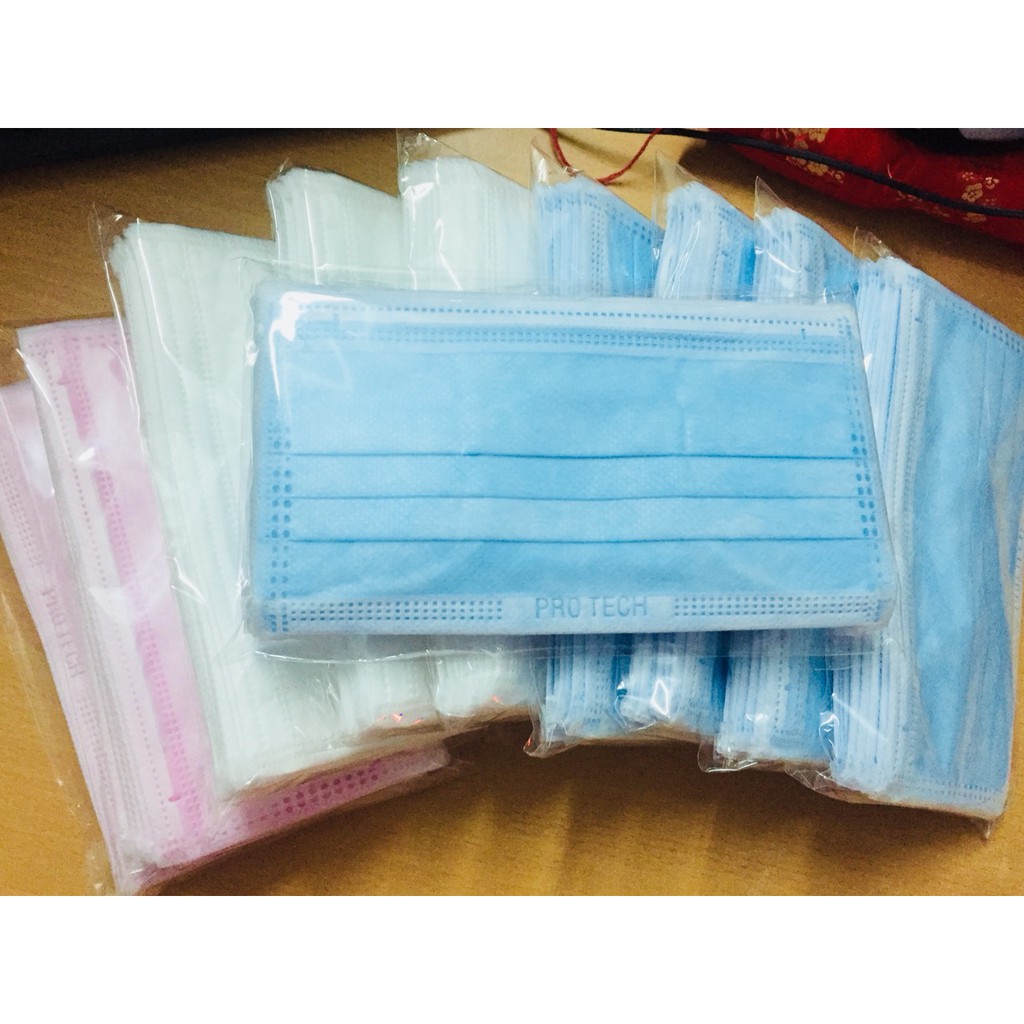 Free Ship(toàn quốc) 100 cái Khẩu Trang Y Tế  PROTECH 3 lớp đủ màu | BigBuy360 - bigbuy360.vn