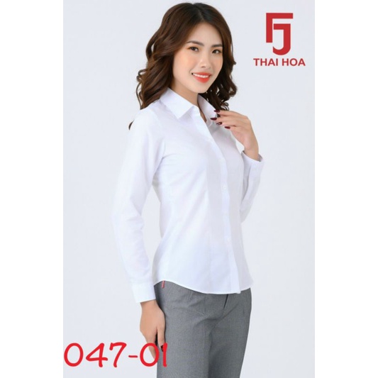THÁI HOÀ CHÍNH HÃNG Áo màu trắng trơn nhiều mẫu chất vải cực tốt