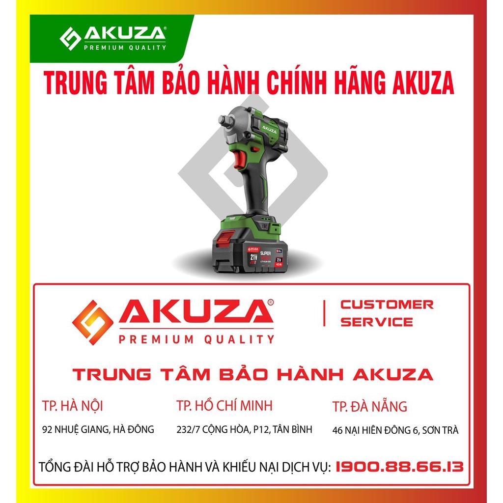 Máy mở bulong Akuza MKT 380 CP siết vặn bulong chính hãng