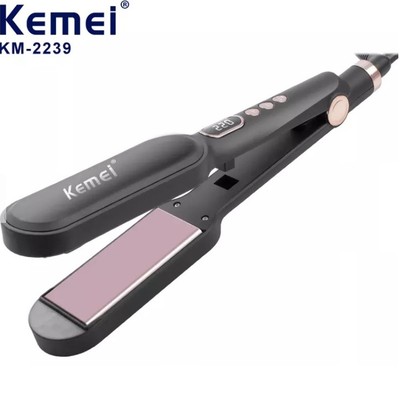 Máy Duỗi Tóc Bản Lớn Với 5 Chỉnh Nhiệt Kemei Km 2239