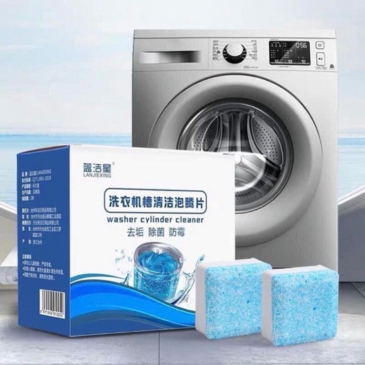 Hộp 12 viên tẩy vệ sinh diệt khuẩn lồng máy giặt chuyên dụng