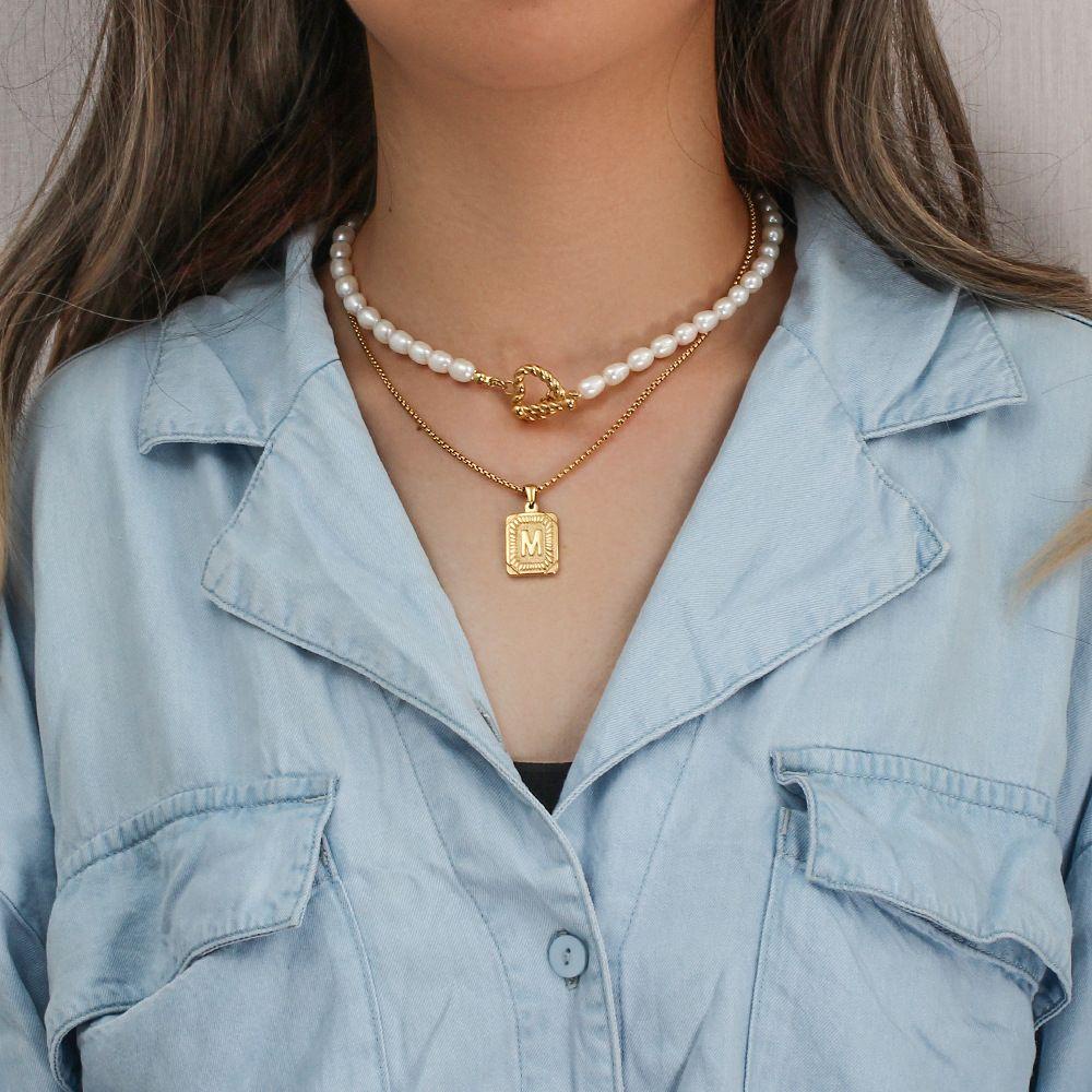 Vòng cổ Bằng Thép Không Gỉ Thiết Kế Thời Trang Đường Phố Hàn Quốc