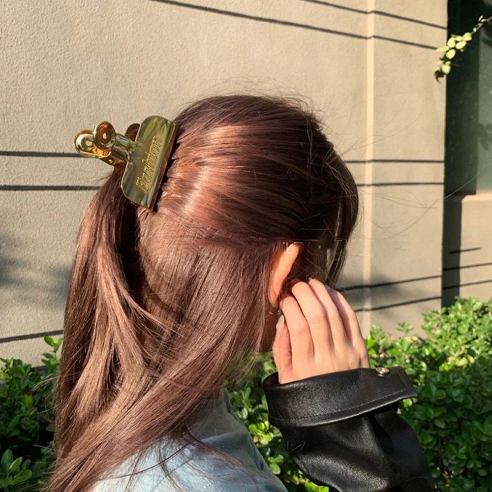 Kẹp Tóc Kim Loại Thiết Kế Đơn Giản Ngọt Ngào Cho Nữ