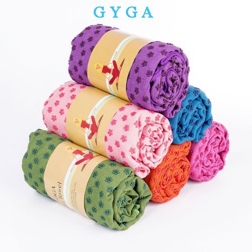 Khăn trải thảm yoga chống trơn trượt dầy mịn MICROFIBER thấm hút mô hôi cao cấp tặng túi đựng G-Sports