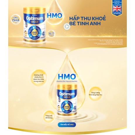 Sữa Bột Optimum Gold 4 850g (Cho Bé 2-6 Tuổi)