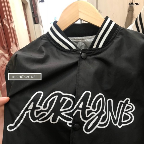 Áo khoác Bomber dù 2 lớp Unisex nam nữ in chữ kiểu mới | BigBuy360 - bigbuy360.vn