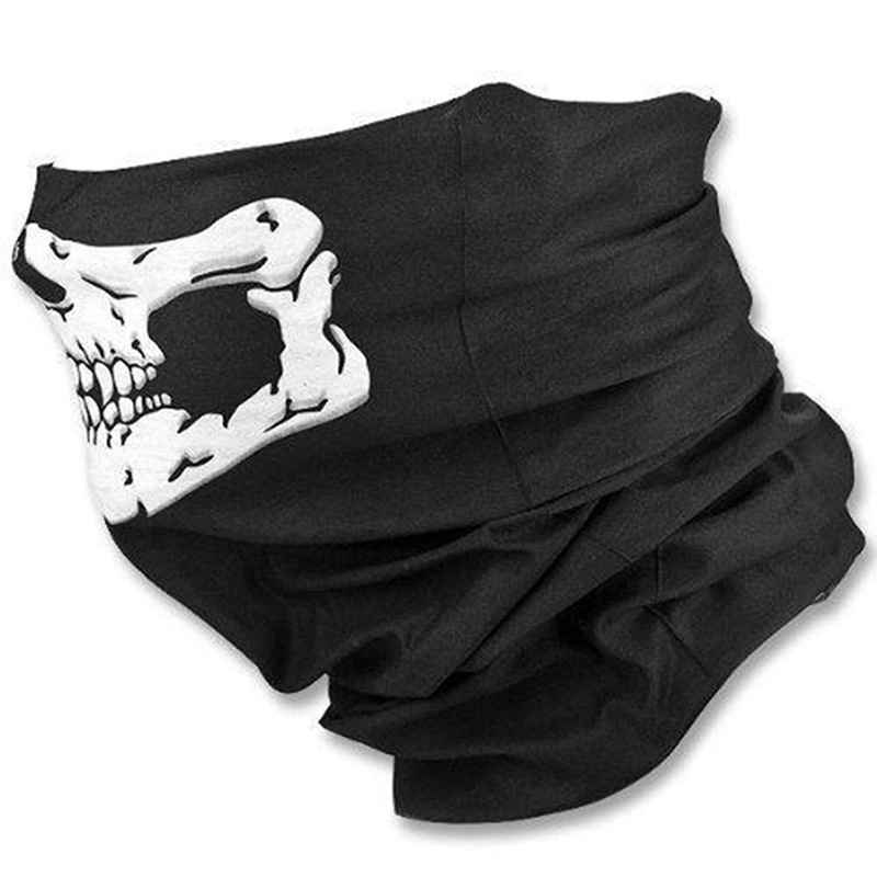 Khăn Trùm Đầu Thể Thao Thoáng Khí In Hình Đầu Lâu Phong Cách Halloween