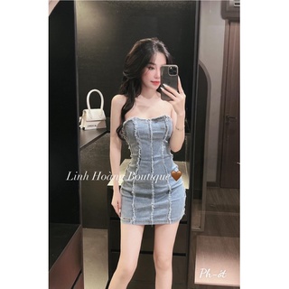 [Về Thêm] Váy Jean Body Cúp Ngực (Kèm ảnh thật)