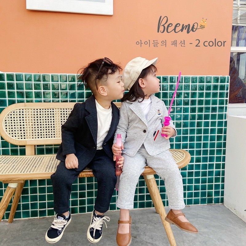 Bộ vest bé trai bé gái Beemo | Hàng cao cấp
