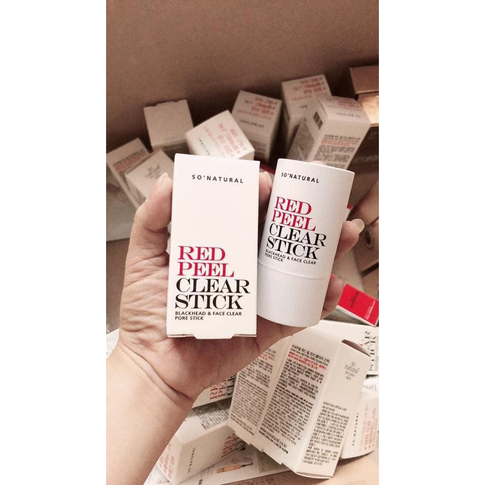 THANH LĂN MỤN ĐẦU ĐEN RED PEEL CLEAR STICK PORE BLACKHEAD &amp; FACE Hàn Quốc