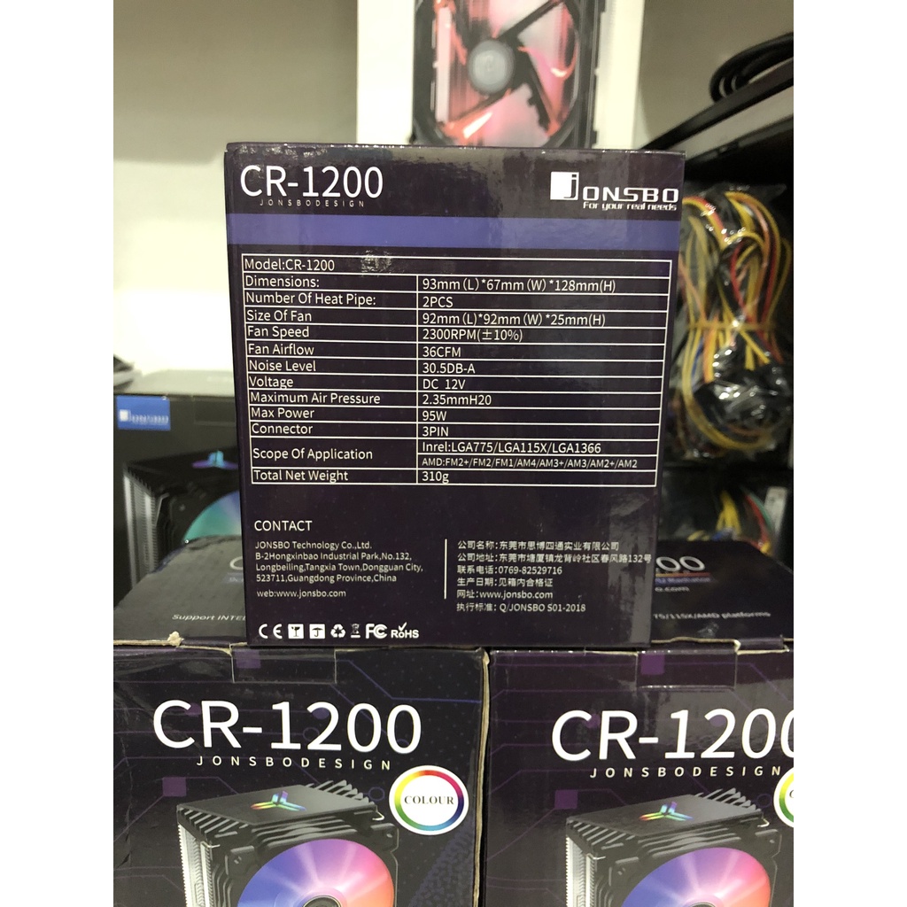 [Quạt Tản Nhiệt] Fan - Quạt làm mát CPU Jonsbo CR1200 Led RGB