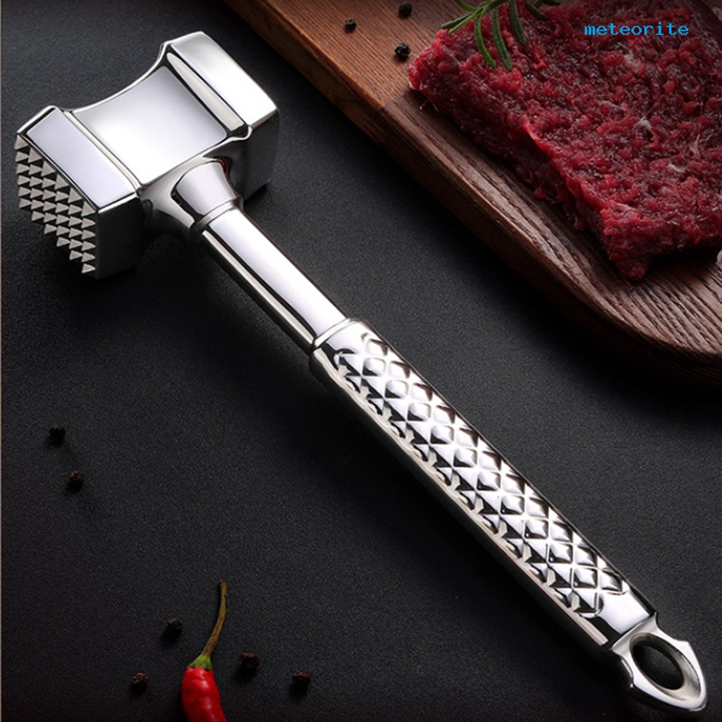 Búa Đập Thịt Bò Bằng Thép Không Gỉ Hai Mặt Đa Năng Có Thể Tái Sử Dụng
