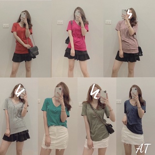 set 4 áo phông cổ tim