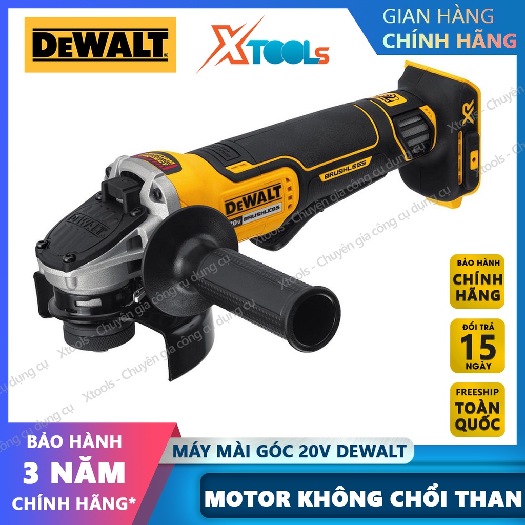Máy mài góc cầm tay dùng pin 20V DeWALT 850W máy cắt kim loại đa năng động cơ không chổi than bảo hành chính hãng 3 năm