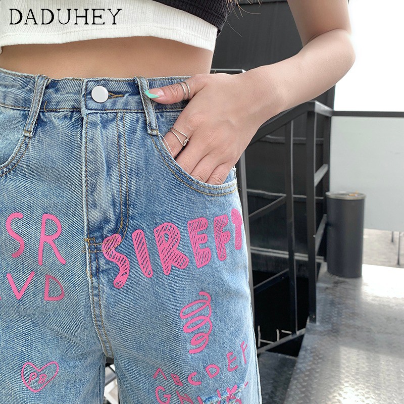 Quần Short Jean Rách Dáng Suông Ống Rộng Lưng Cao Tôn Dáng Thời Trang Xuân Hè Cho Nữ Dưới 100kg