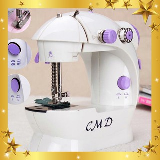 [xả_] Máy khâu mini gia đình tiện dụng, máy khâu mini 2 chế độ nhanh chậm có đèn LED, tặng kèm 4 cuộn chỉ -Pkphuonghoang