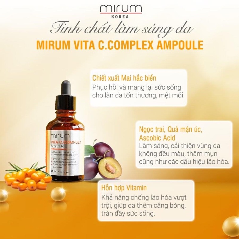 Tinh chất serum dưỡng da Mirum vitamin C