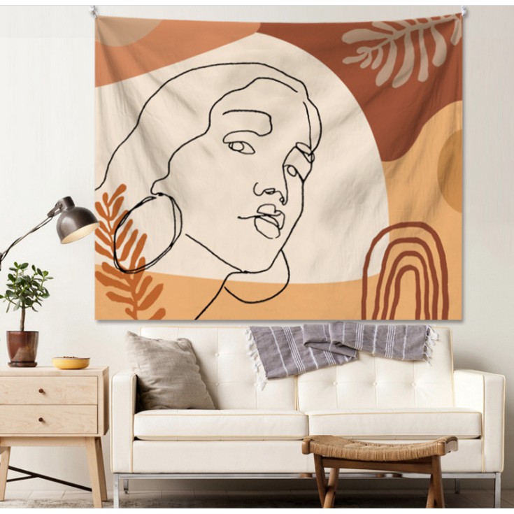 (150x130cm) Vải treo tường Decor phòng phong cách trừu tượng MORANDI | BigBuy360 - bigbuy360.vn