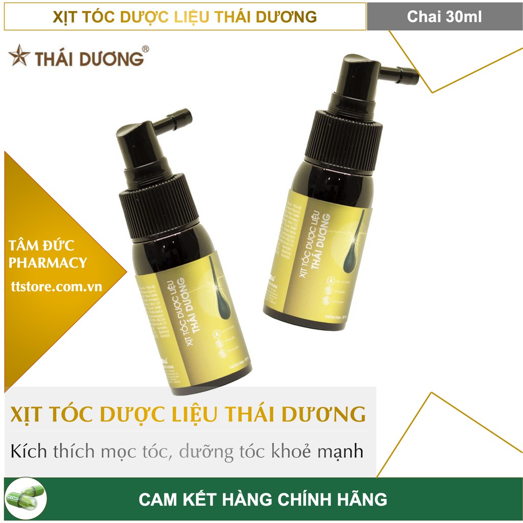 XỊT TÓC DƯỢC LIỆU THÁI DƯƠNG [Chai 30ml] - Kích thích mọc tóc, dưỡng tóc khoẻ mạnh