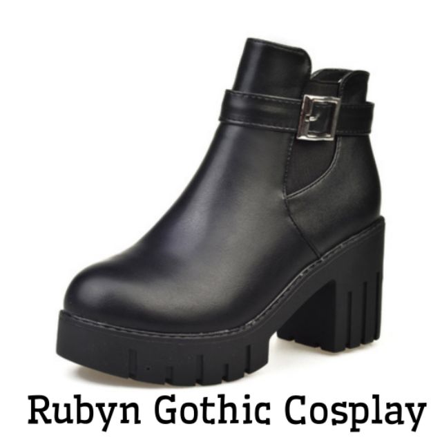 [Có Sẵn]  Giày chelsea boot cổ đế cao 8,5cm cosplay (Tài khoản Shopee duy nhất: gothic.cosplay )