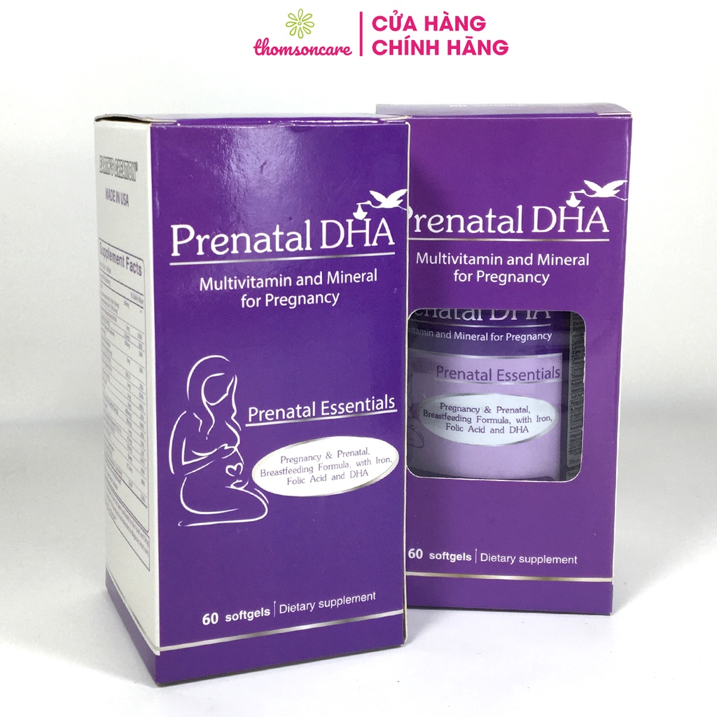 Prenatal DHA - vitamin tổng hợp cho mẹ bầu từ Mỹ có Omega, DHA, sắt, canxi, acid folic cho mẹ bầu