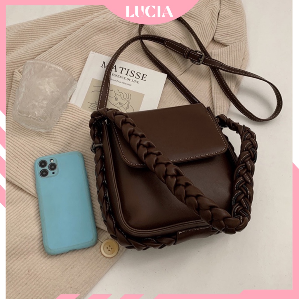Túi đeo vai kẹp nách túi đeo chéo nữ dây tết đi chơi dễ thương cao cấp phong cách Hàn Quốc LUCIA STORE TXN34