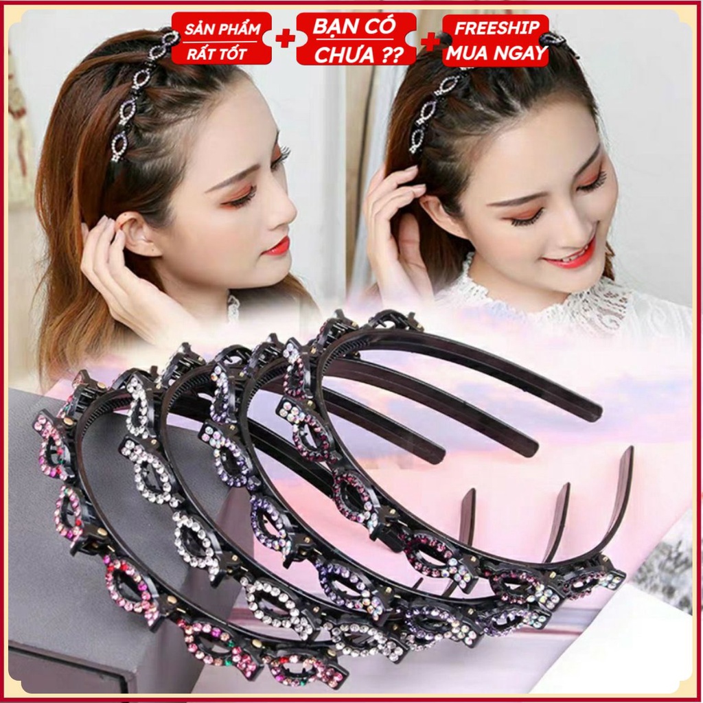 PVN24602 Bờm tóc đính đá cho nữ T2