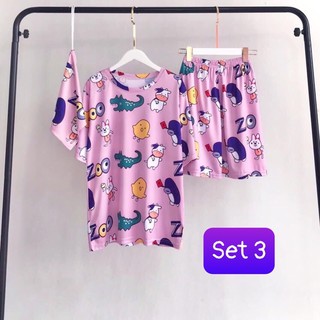 Set bộ cartoon 3 món unisex