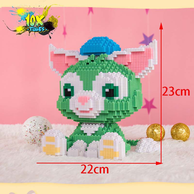 (size 35 cm) đồ chơi lắp ghép 3d Thỏ tím stella lou dễ thương cute quà tặng sinh nhật bạn gái, đồ decor