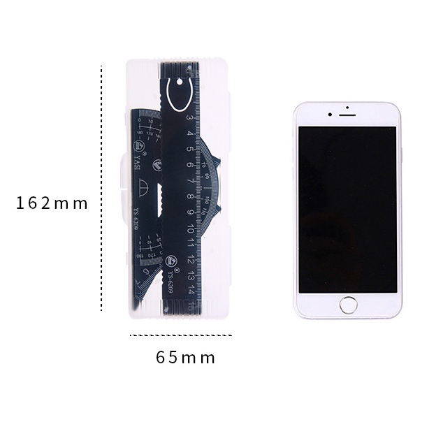 Bộ 4 thước kẻ ê ke, đo độ cho học sinh đồ dùng học tập văn phòng phẩm- A62