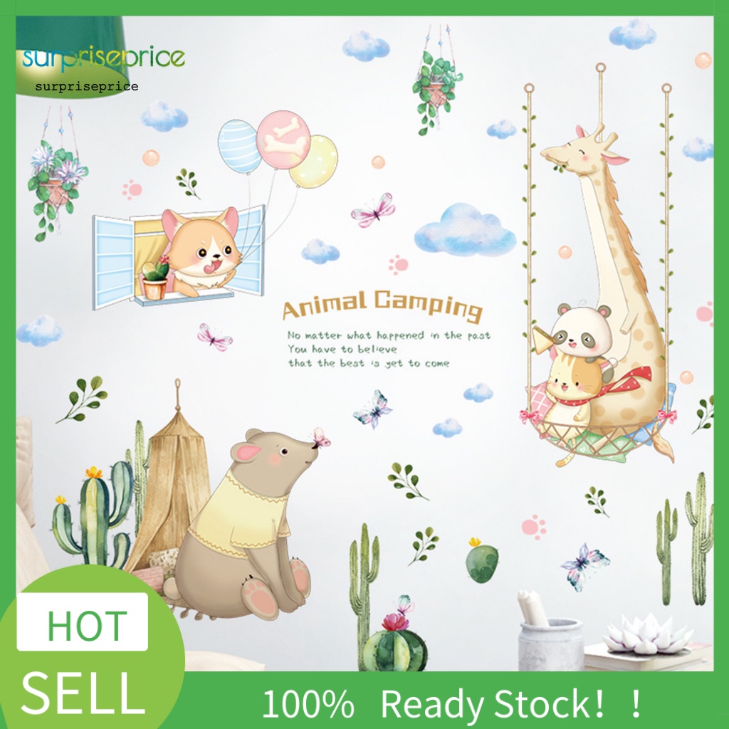 Sticker Dán Tường Hình Cây Cối Dễ Thương Trang Trí Phòng Bé