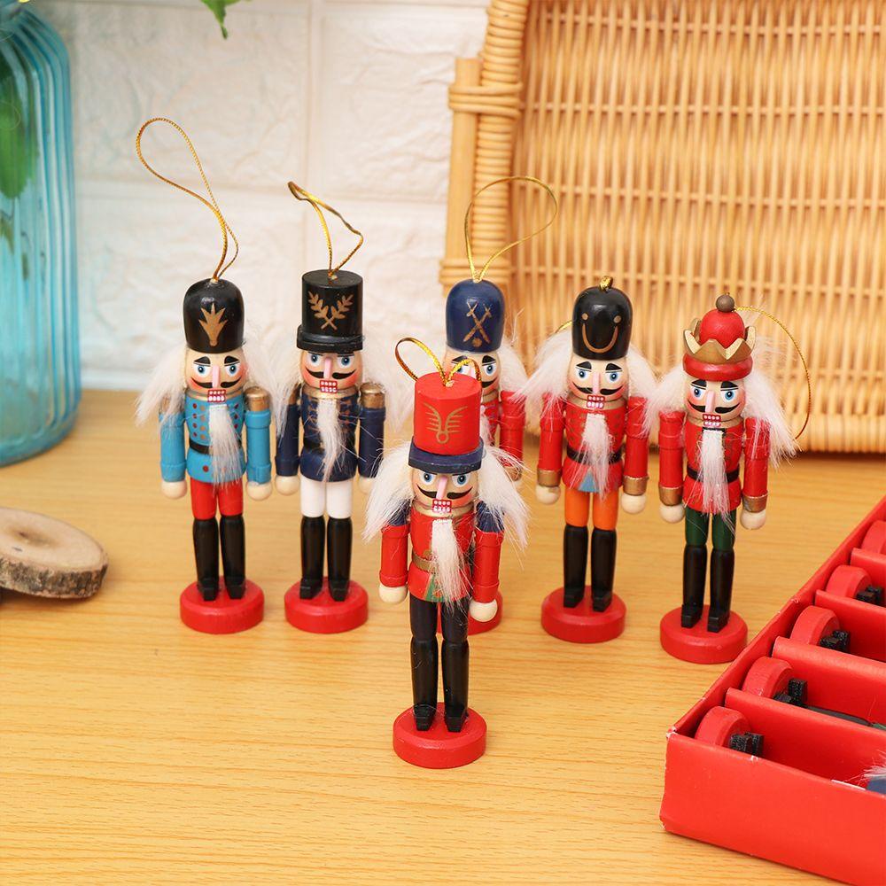 LANSEL 1 / 6 Người Lính Bằng Gỗ Trang Trí Cây Thông Giáng Sinh Năm Mới